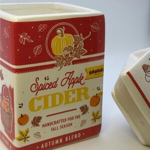 Goodies by DW Home Spiced Apple Cider Ceramic Candle with Lid Fall Autumn Blend